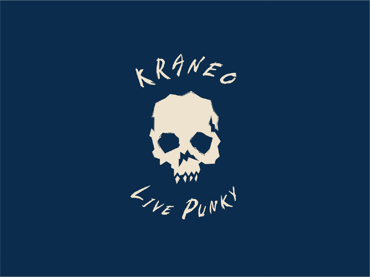 Gráfica de marca Kraneo Live Punk, desarrollo visual realizado por The Sign Studio